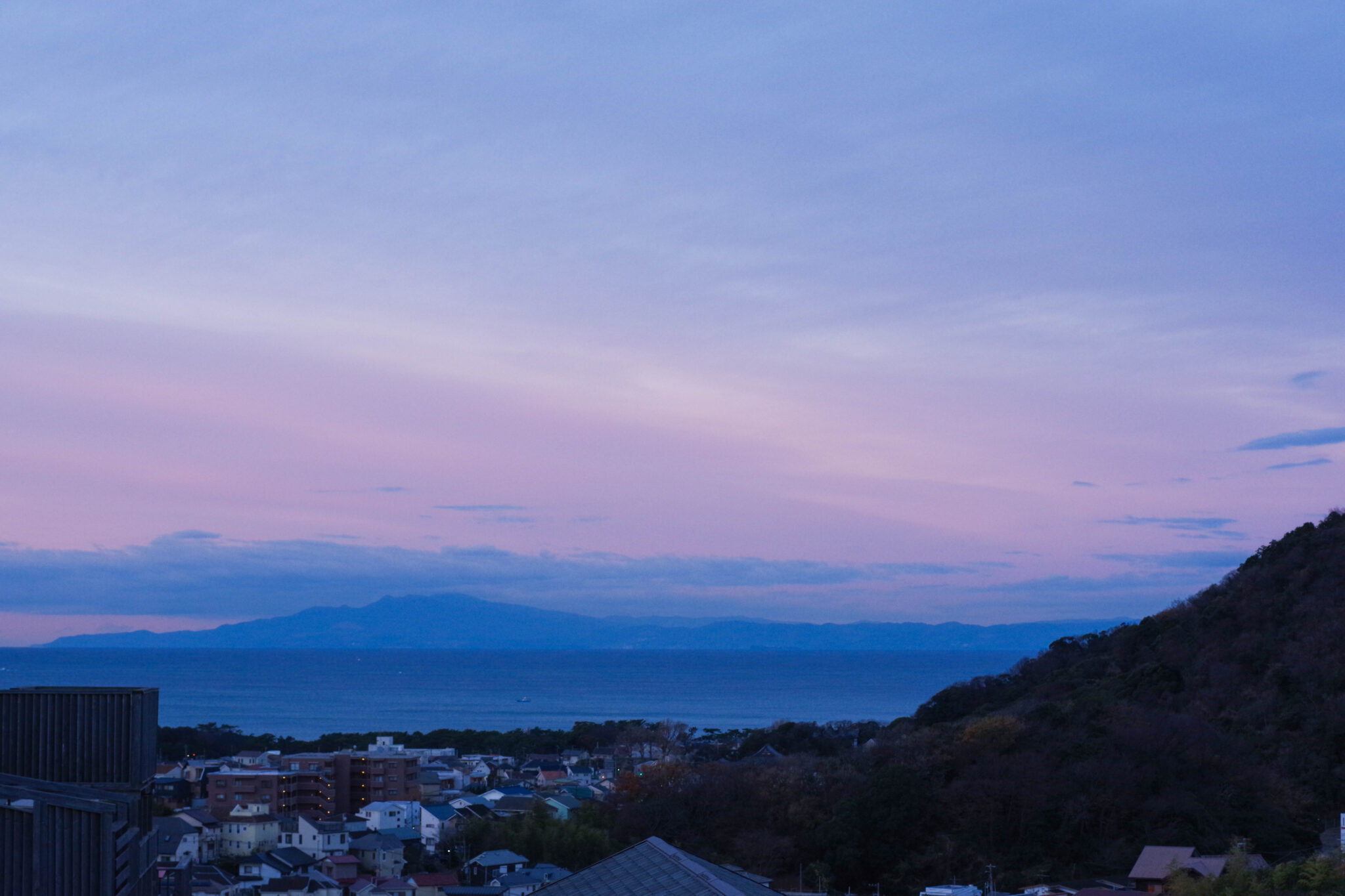 葉山の夕景